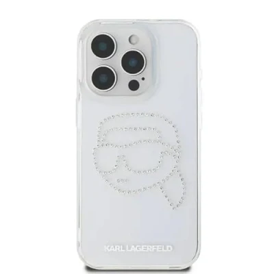 Afbeelding van Karl Lagerfeld KLHCP16XHKHDCELT iPhone 16 Pro Max 6.9 transparante hardcase IML Rhinestones Hea, Sleutel mobiele telefoon