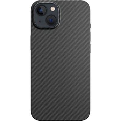 Afbeelding van Black Rock Ultradun carbon hoesje geschikt voor Apple iPhone 14 aramide mobiele telefoonhoes glasvezel hoes draadloos opladen premium kwaliteit (zwart)