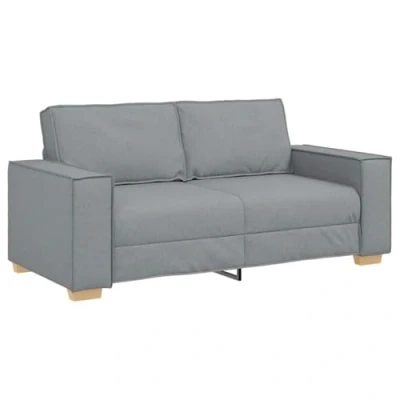 Afbeelding van vidaXL 2 zitsbank Lichtgrijs 140 cm Stof