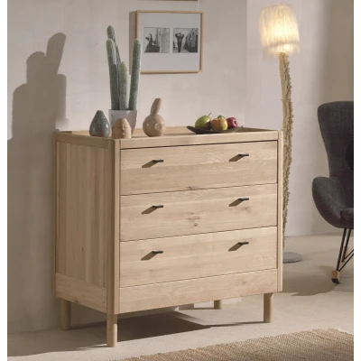 Afbeelding van Vipack Forrest Oak ladekast Massief eiken
