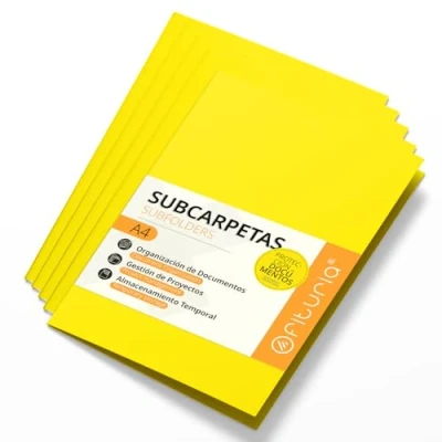 Afbeelding van Ofituria 50 x A4 map van karton, 180 g, felgeel