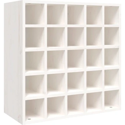 Afbeelding van vidaXL Wijnkast 56x25x56 cm massief grenenhout wit