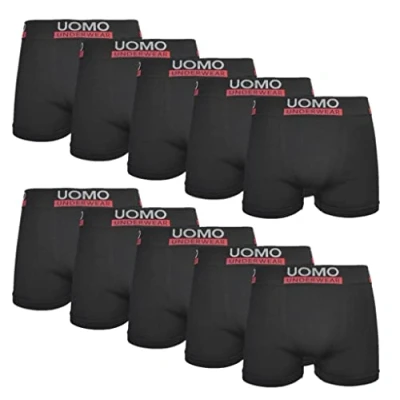 Afbeelding van Set van 10 boxershorts voor heren, retro microvezel, meerkleurig. 3.