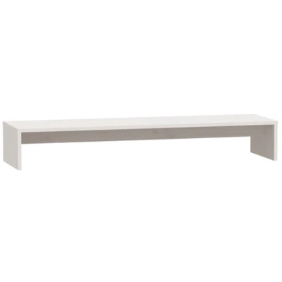 Afbeelding van Monitorstandaard 100x27x15 cm massief grenenhout wit