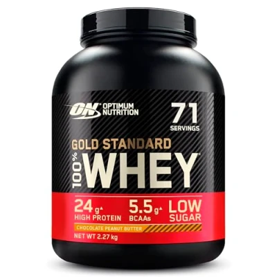 Afbeelding van Optimum Nutrition 100% Whey Gold Standard 2270gr Chocolade Peanut
