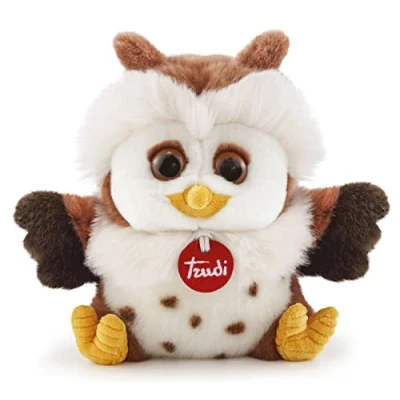 Afbeelding van Trudi Classic knuffel Uil 19 cm Hoge kwaliteit pluche Knuffeldier voor jongens en meisjes Wit Bruin 19x19x16 maat S