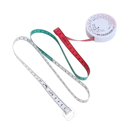 Afbeelding van meetlint 150 cm voor het naaien lichaamsmassa index berekening gewichtsverliesmeter fitnessband