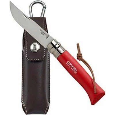 Afbeelding van Opinel Zakmes No. 08 Hout met etui Rood
