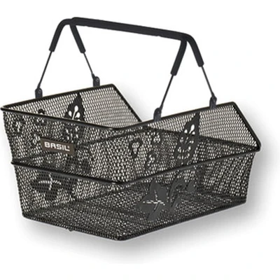 Afbeelding van Fietsmand Basil Cento S Flower Multi 36 x 26 18 cm zwart