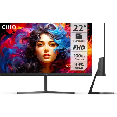 Afbeelding van CHiQ 22F650 22 Inch Monitor FHD (1920x1080) PC 100 Hz FreeSync Ultraslank HDMI/VGA VESA Monteerbaar Nieuw 2024