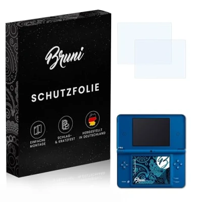 Afbeelding van Bruni displaybeschermfolie compatibel met Nintendo DSi XL beschermfolie, kristalhelder, (set van 2)