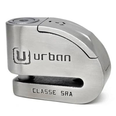 Image de Urban security UR14S Antivol Moto Homologué SRA Bloque Disque Alarme 120 DB Warning Double Verrouillage ø14 mm Acier INOX