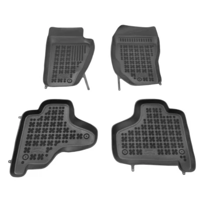 Afbeelding van REZAW PLAST 203101 Vloermatset Rubber voor en achter Zwart JEEP: Cherokee IV