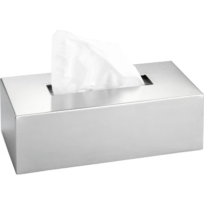 Afbeelding van WENKO Box voor tissues RVS mat Tissuebox Tissuehouder Zakdoekendoos