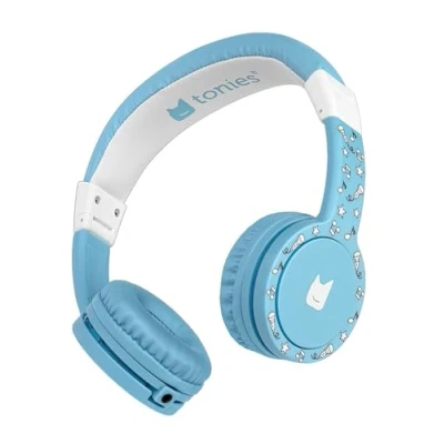 Afbeelding van tonies Verstelbare en opvouwbare hoofdtelefoon voor kinderen met volumebegrenzing, over ear kabel gevoerde hoofdband, rood