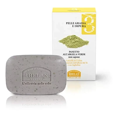 Afbeelding van Helan, Linea Viso 3 Panet met Klei, Groen, Cleaner, Vette Huid, 100 g