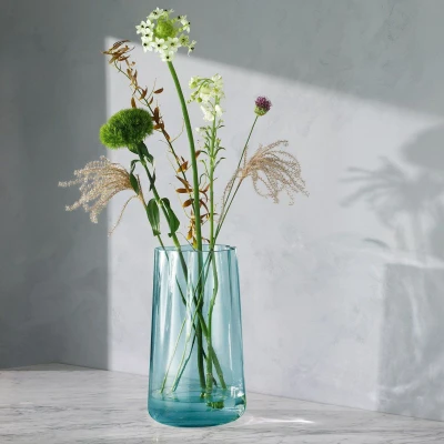 Afbeelding van L.S.A. Lagoon Vaas of Kandelaar 35 cm Green / Glass