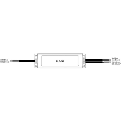 Afbeelding van AC DC ENKELE UITGANG LED DRIVER MET PFC 3 DRAADS INGANG INSTELBAAR POTMETER