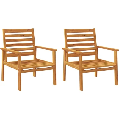 Afbeelding van Tuinfauteuil 2 stuks 66,5 x 65 81 cm massief acaciahout
