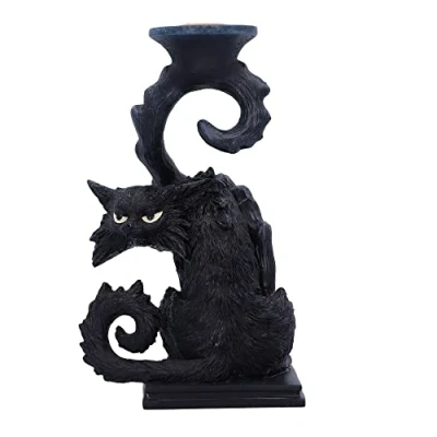 Afbeelding van Nemesis Now Spite kandelaar kat zwart 18,5 cm