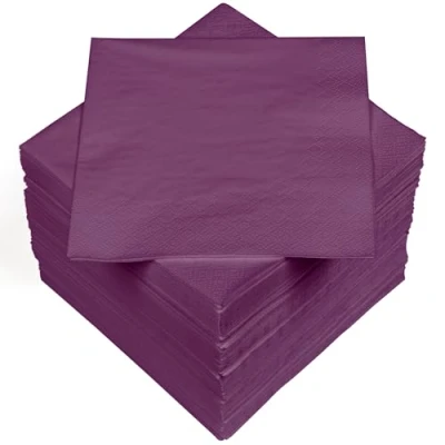 Afbeelding van Heku 30241 20: 100 effen servetten, 3 laags, 33 x cm, paars,