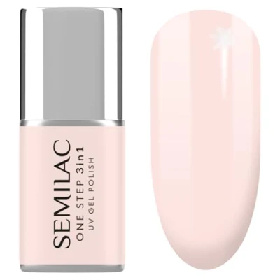 Afbeelding van S254 Semilac One Step 3 in 1 hybride nagellak beige roze innovatief UV LED 5 ml