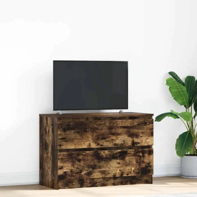 Afbeelding van vidaXL Tv meubel 80x35x54 cm spaanplaat gerookt eikenkleurig