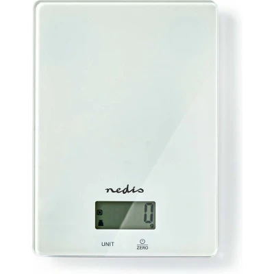 Afbeelding van Nedis Kasc610Wt Keukenweegschaal Digitaal Glas / Kunststof Wit