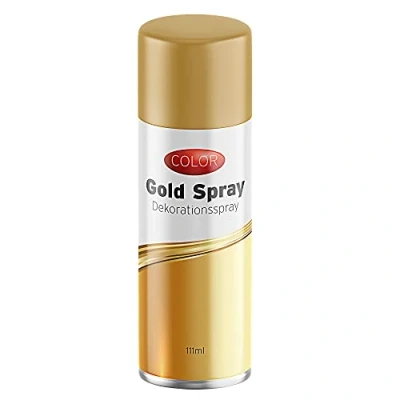 Afbeelding van Decoratieve doe het zelf spray 111 ml gouden Kerstmis glans (1 x spray)