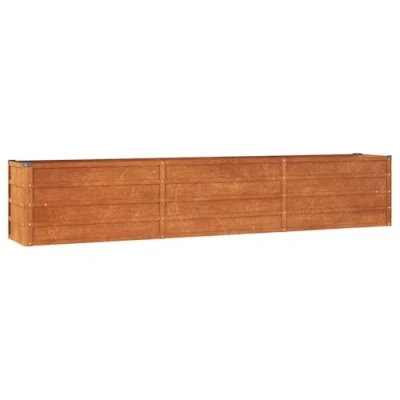 Afbeelding van vidaXL Verhoogd bed voor de tuin, roestkleurig, 240 x 40 45 cm, cortenstaal