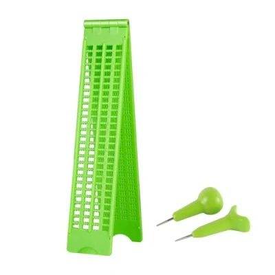 Afbeelding van WANGCL Braille leisteen set van kunststof met 4 lijnen en 28 cellen, groen