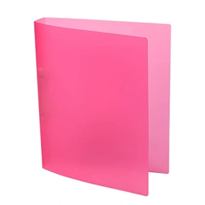Afbeelding van Idena 224367 ringmap, DIN A4, polypropyleen, 2 ringen, rugbreedte: 35 mm, doorschijnend roze, 1 stuk