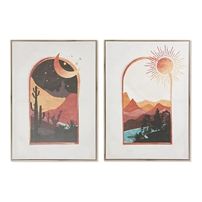 Afbeelding van Schilderij DKD Home Decor Ramen Modern (2 Stuks) (50 x 3 70 cm)