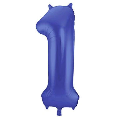 Image de Feuille de ballon 1 bleu mate 86cm