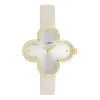 Afbeelding van OOZOO Timepieces Goudkleurige horloge met leren band C11521
