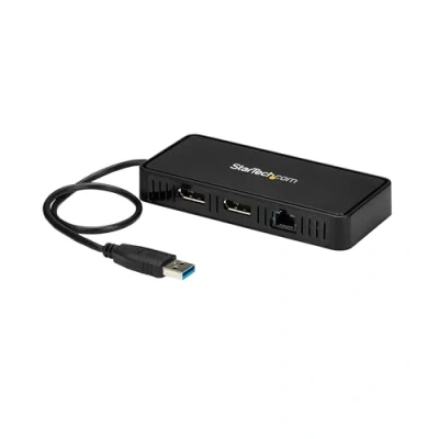 Image de StarTech.com Station d&#039;accueil USB 3.0 double affichage DisplayPort 4K 60Hz pour PC portable 2x DP ou 1x 5K 2 x GigE