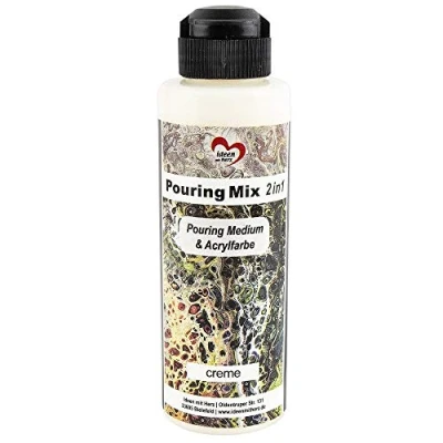 Afbeelding van Ideen mit Herz Pouring Mix 2 in 1 medium &amp; acrylverf 180 ml Geen verdere menging met vloeistof, of siliconenolie (crème) nodig
