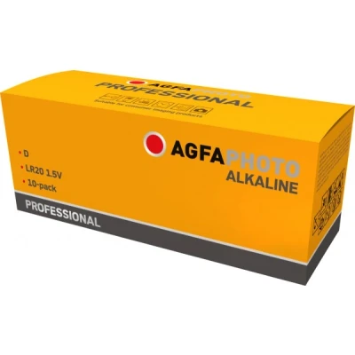 Afbeelding van Agfaphoto Batterij Alkaline, Mono, D, LR20, 1,5V Professioneel, Doos (10 Pack)
