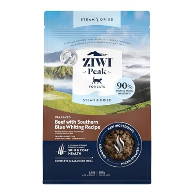 Afbeelding van Ziwi Peak Steam &amp; Dried kattenvoeding Rund 800 gr.