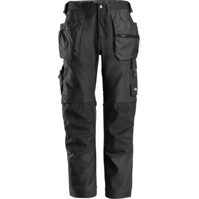 Afbeelding van Snickers AW 6224 Canvas+ Werkbroek met Holsterzakken Zwart maat 50