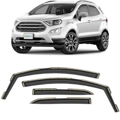 Afbeelding van CLIM ART Autodeflectoren voor/compatibel met Ford EcoSport 2013 2024, luchtspoiler, autodeflector, insteekbaar, 4 stuks