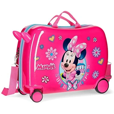 Afbeelding van Disney Minnie Mouse roze meisjes rol zit koffer ABS