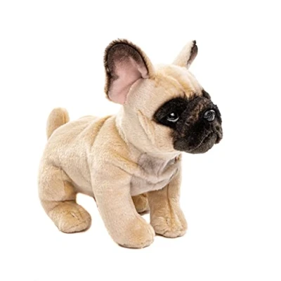 Afbeelding van Uni Toys Franse Bulldog (beige) 27 cm (lengte) pluche hond, mastiff, huisdier knuffeldier