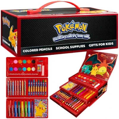 Afbeelding van Pokemon Schilderen voor kinderen, tekenkoffer 40 stuks