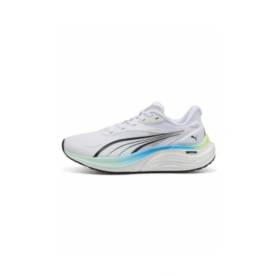 Afbeelding van Puma Electrify Nitro Sneakers laag voor kinderen, Maat: 37, White/mint melt/speed blue Kunststof/ textiel