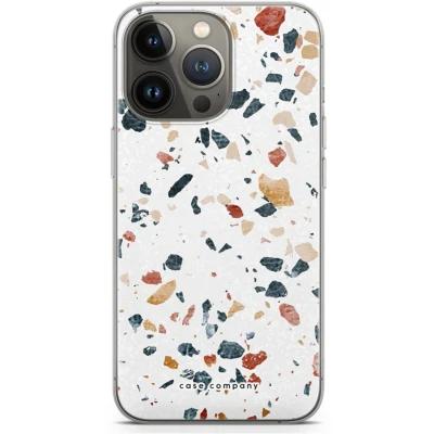 Afbeelding van Case Company® hoesje geschikt voor iPhone 13 Pro Terrazzo N4 Soft Cover Telefoonhoesje Bescherming aan alle Kanten en Schermrand