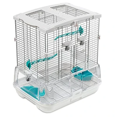 Afbeelding van Vision Kooi voor Vogels, Klein 47.5 x 35.6 50.8 cm, Wit/Blauw