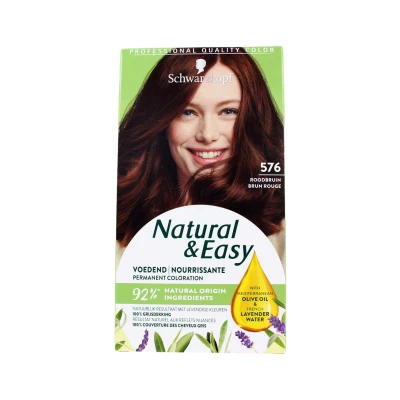 Afbeelding van SCHWARZKOPF Coloration Permanente Natural &amp; Easy 576 Brun Rouge