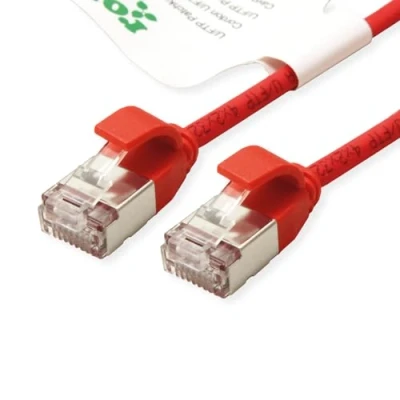 Afbeelding van ROLINE GREEN F/UTP DataCenter Patchkabel Cat.6A (Class EA), LSOH, extra dun, rood, 3 m