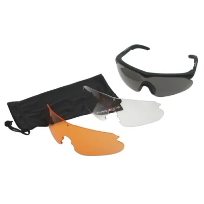 Afbeelding van Swiss Eye Raptor 10161 veiligheidsbril met rubberen frame, zwart